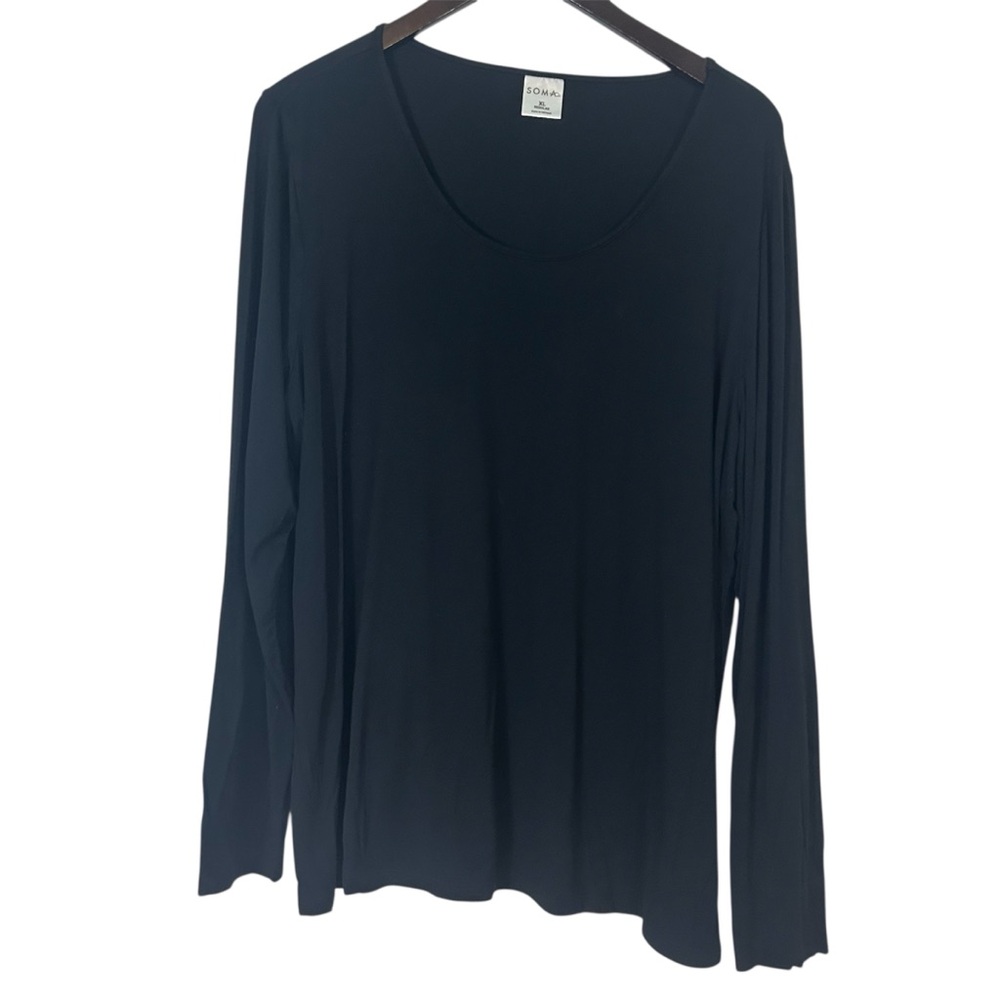 Soma soft and silky Classic Black Long Sleeve Top